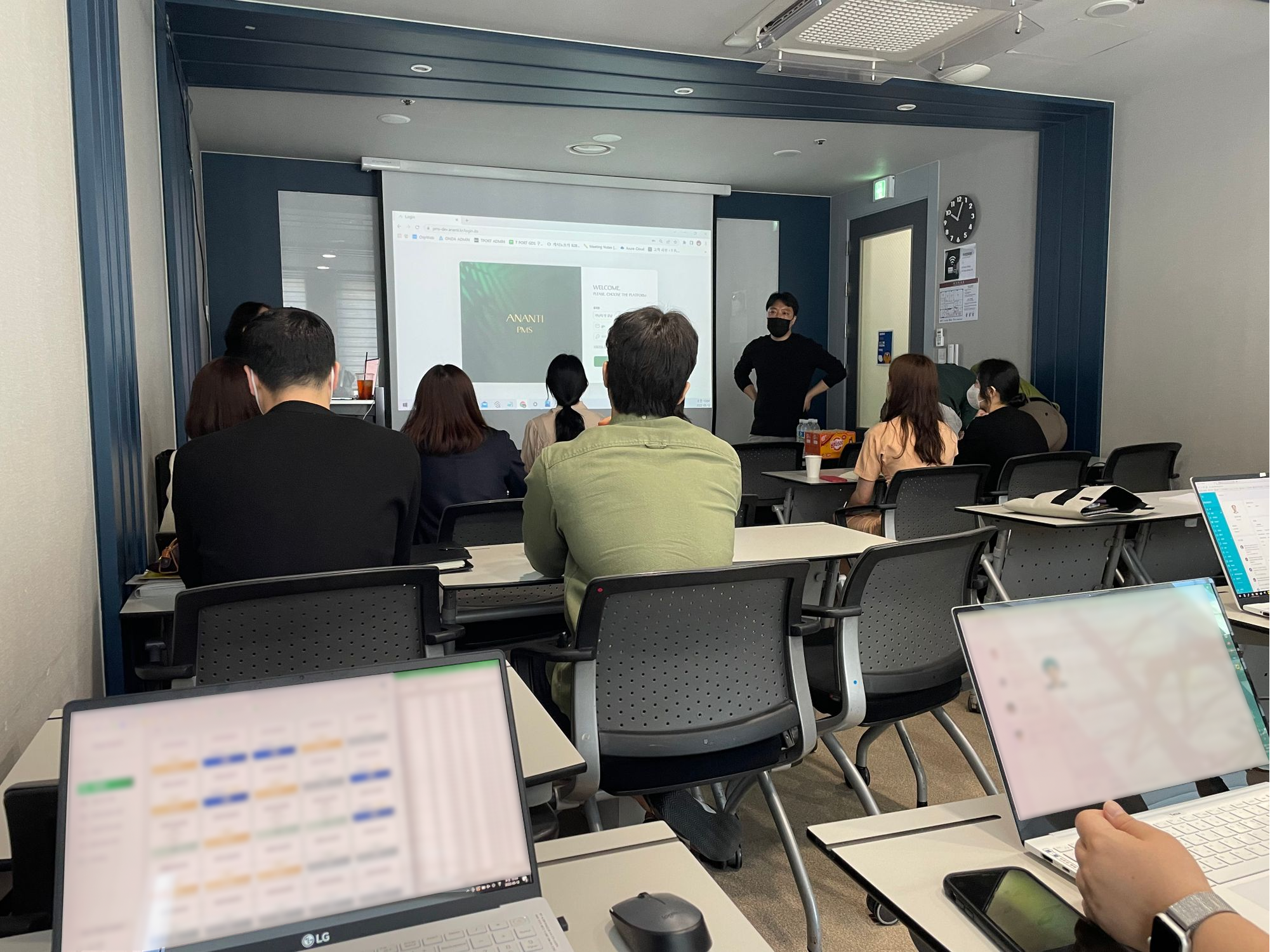 First training session with front desk staff — some unexpected questions came up