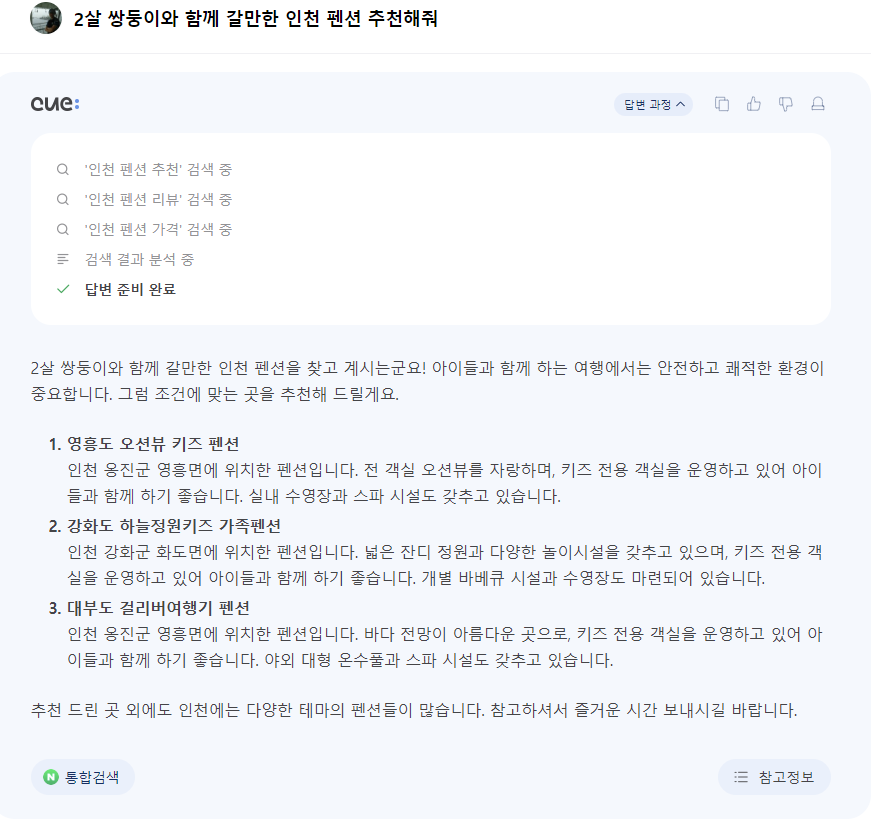 出典: ネイバーCUE: 検索結果